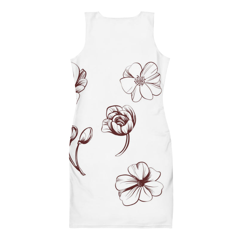 Vintage Detailed Flower Bodycon dress