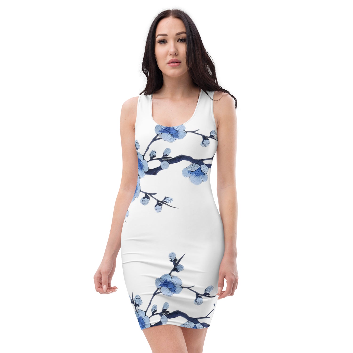 Blue Flower Bodycon dress