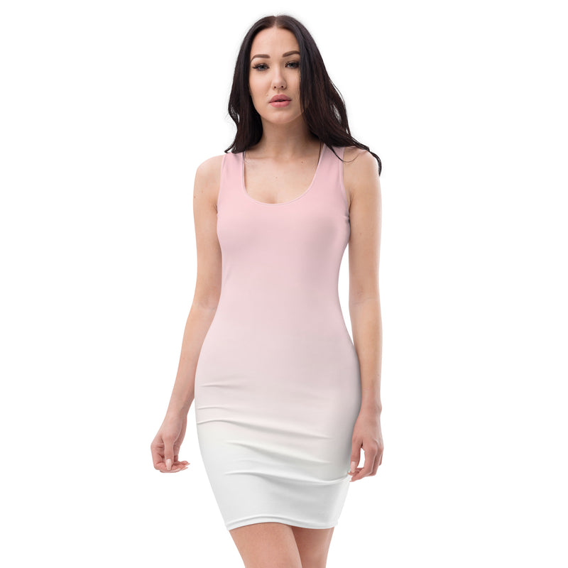 Pink White Bodycon dress