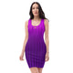 Purple Striped Bodycon dress