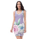 LBM Light purple flower Bodycon dress