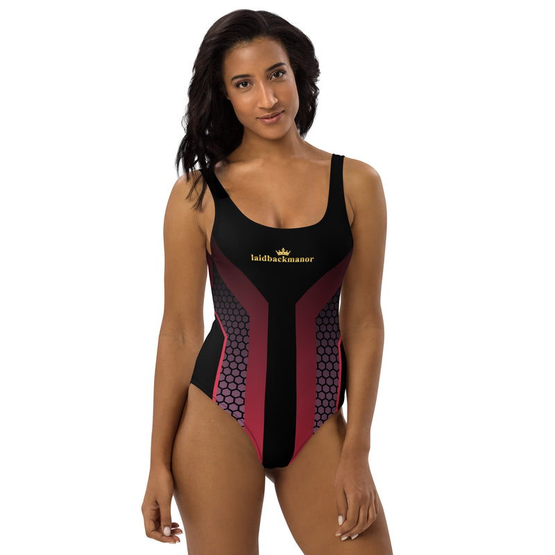 Red/Black One-Piece Swimsuit