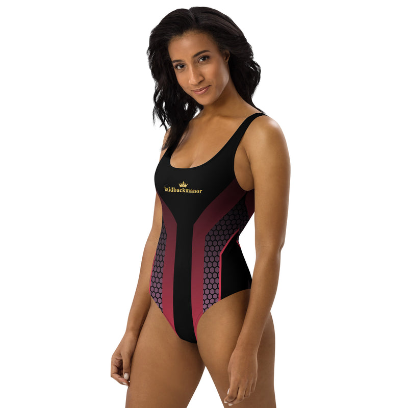 Red/Black One-Piece Swimsuit