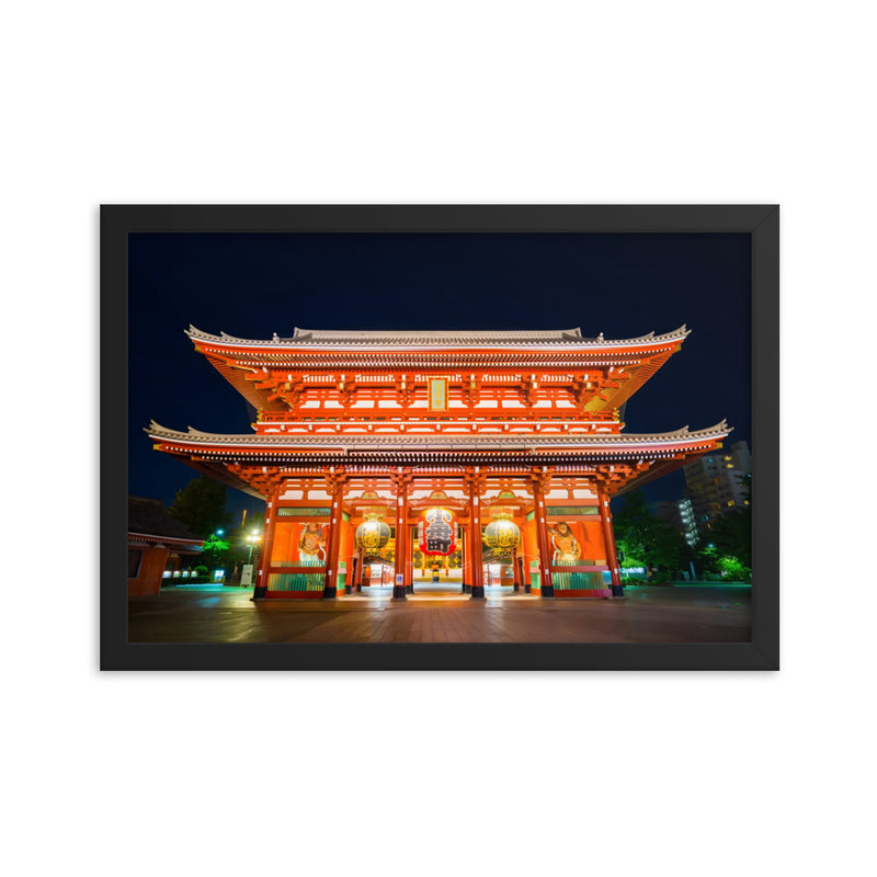 Asakusa Temple Framed poster