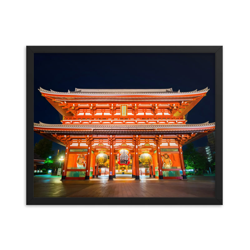 Asakusa Temple Framed poster