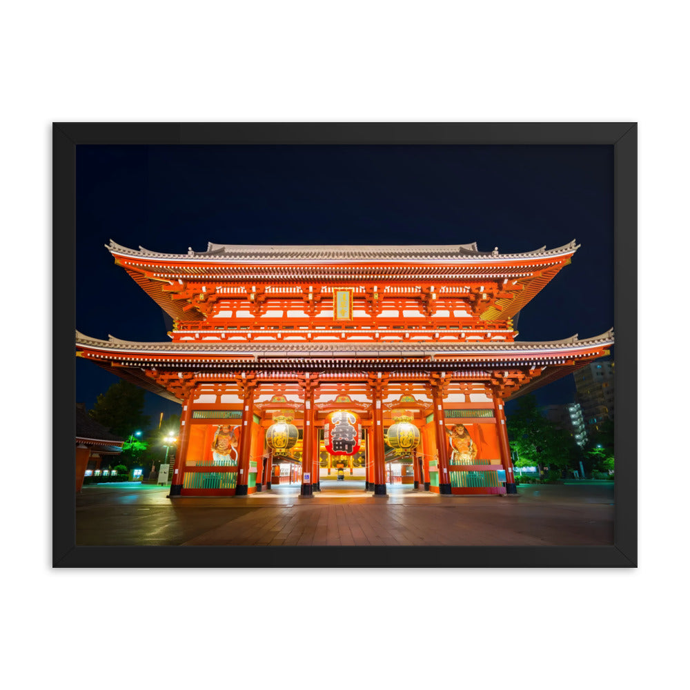 Asakusa Temple Framed poster