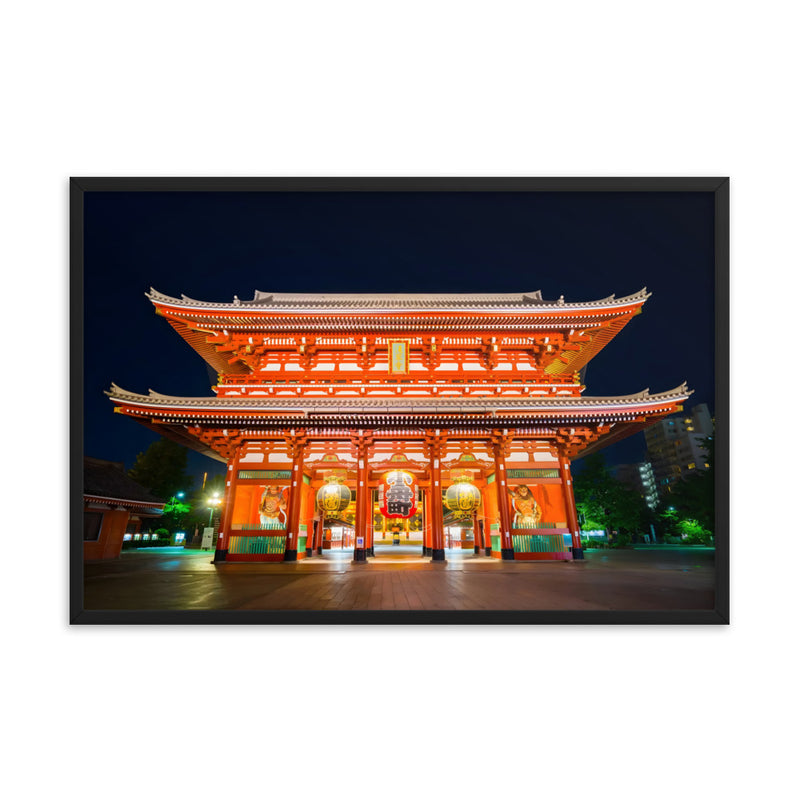 Asakusa Temple Framed poster