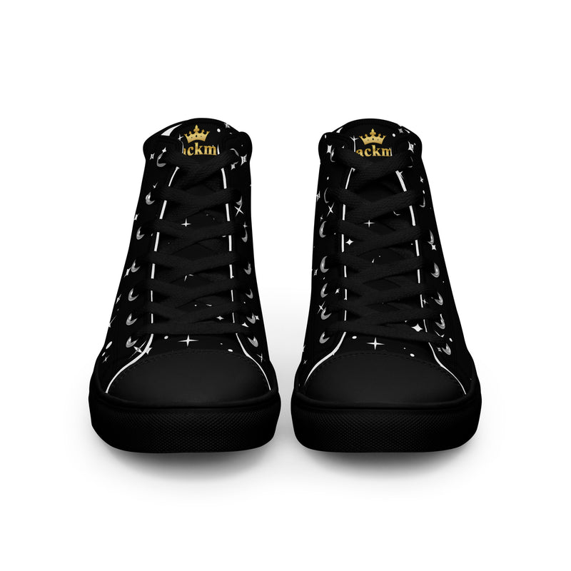 LBM Black Men’s high top canvas shoes