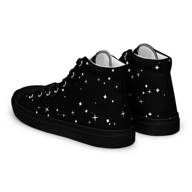 LBM Black Men’s high top canvas shoes