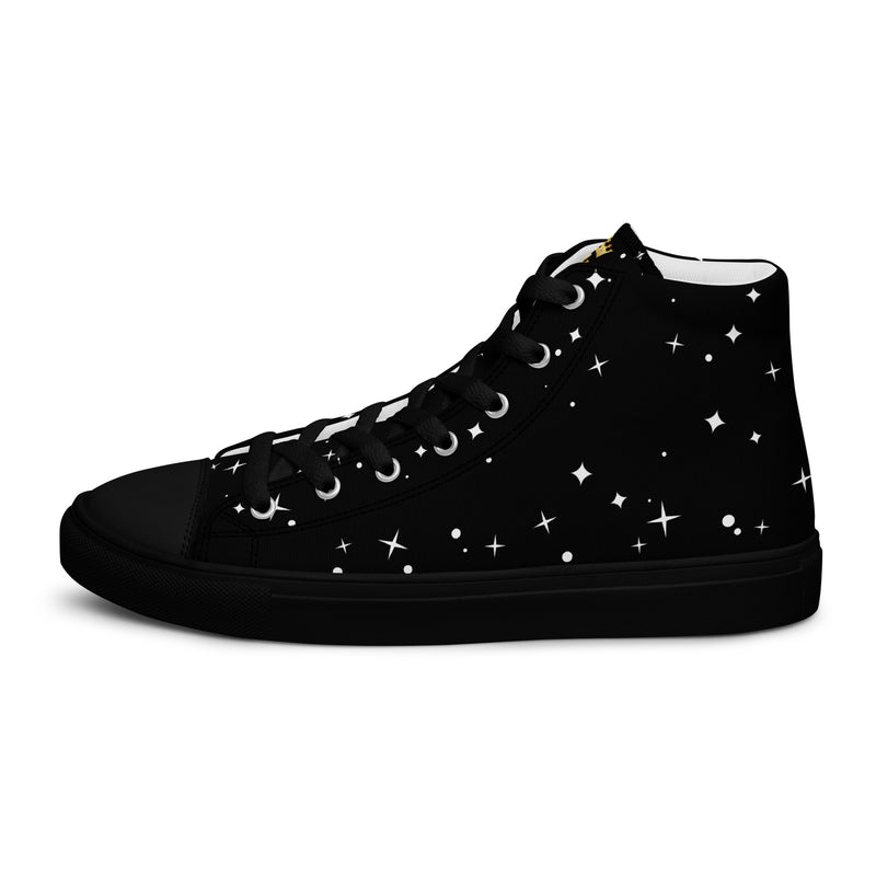 LBM Black Men’s high top canvas shoes