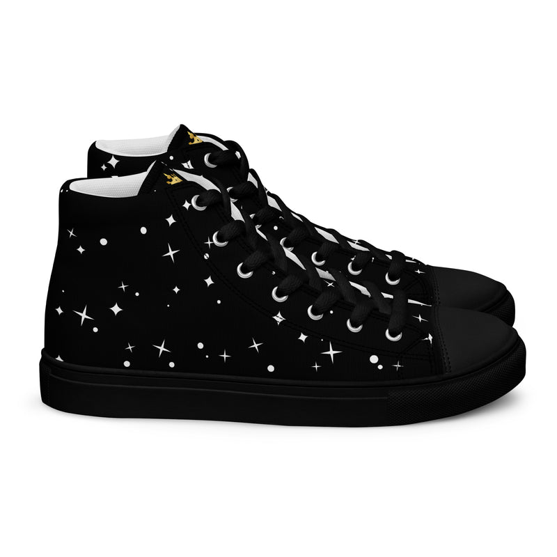 LBM Black Men’s high top canvas shoes