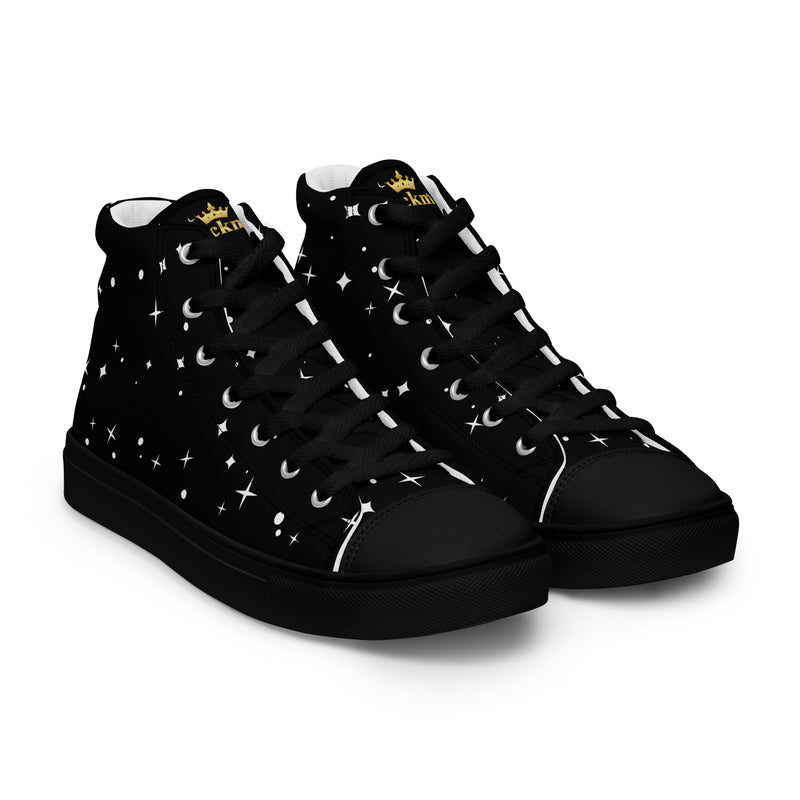 LBM Black Men’s high top canvas shoes