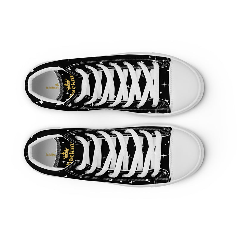 LBM Black Men’s high top canvas shoes