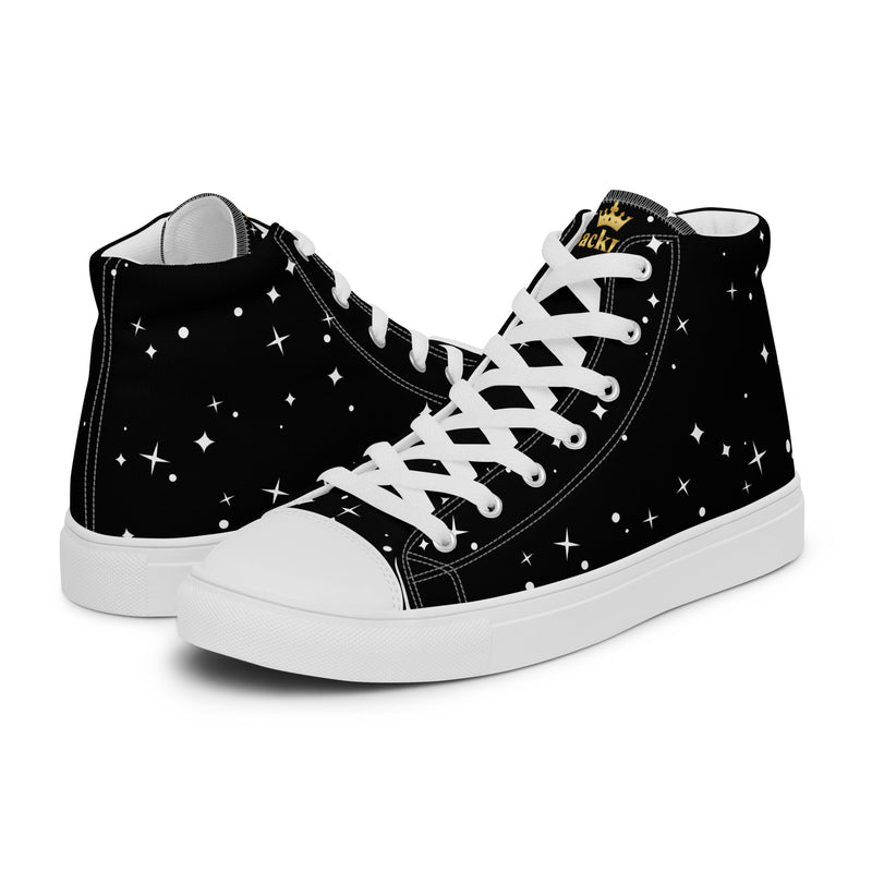 LBM Black Men’s high top canvas shoes