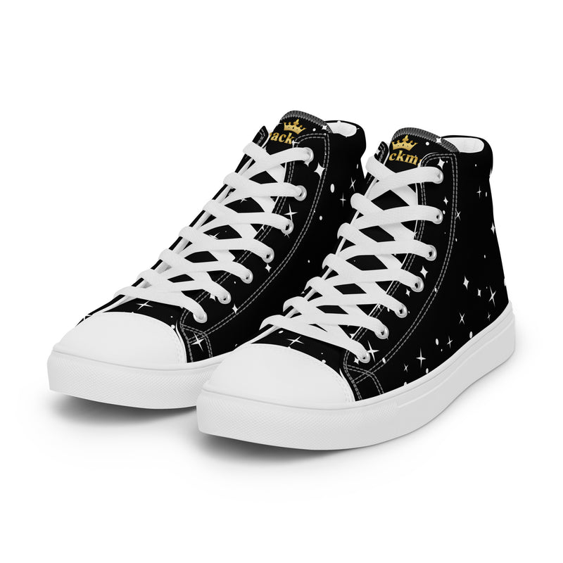 LBM Black Men’s high top canvas shoes