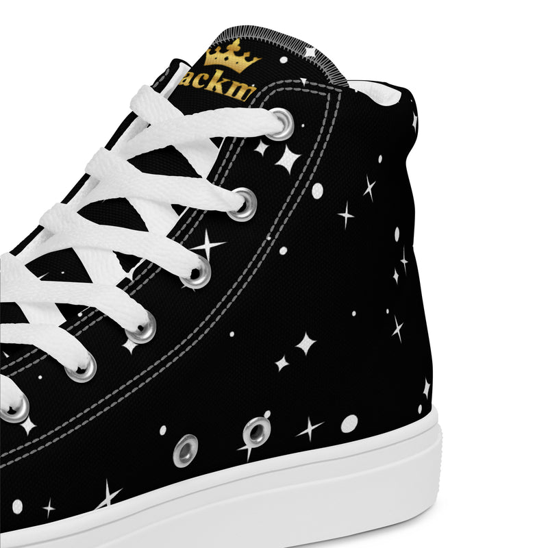 LBM Black Men’s high top canvas shoes