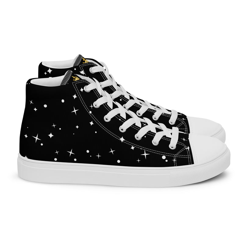 LBM Black Men’s high top canvas shoes