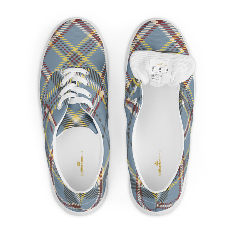 Tartan Men’s lace-up canvas shoes