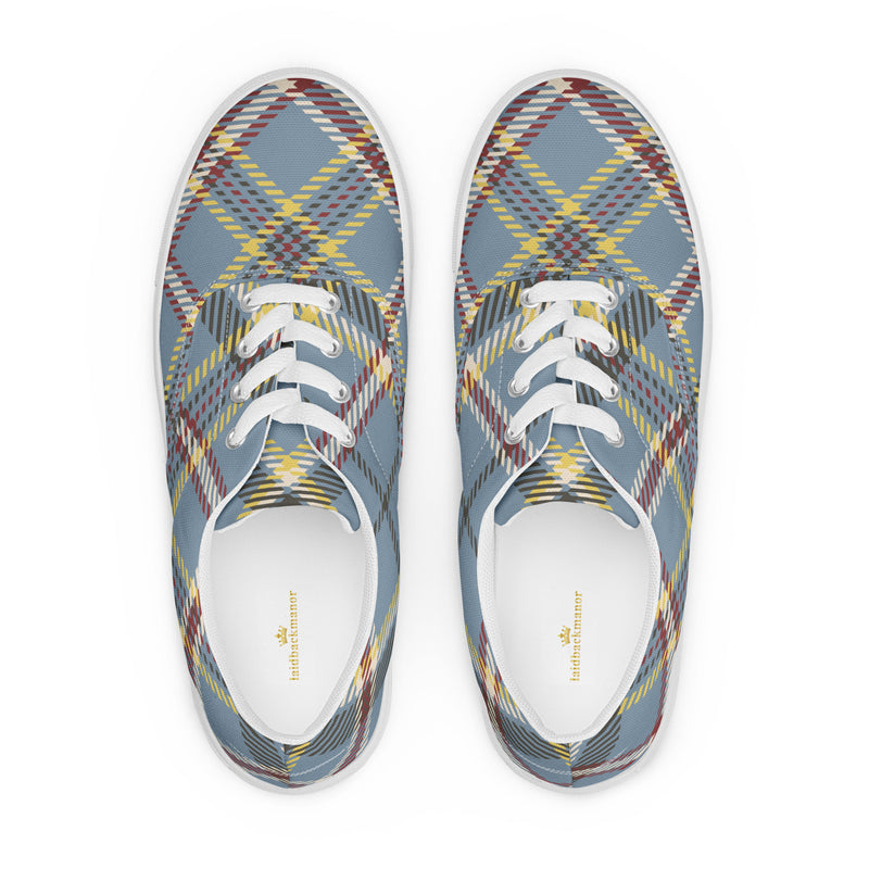 Tartan Men’s lace-up canvas shoes