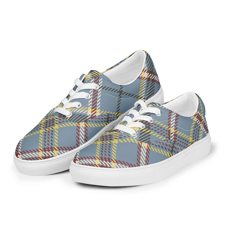 Tartan Men’s lace-up canvas shoes