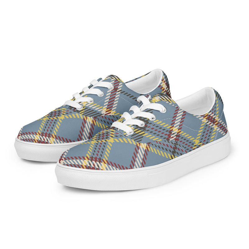 Tartan Men’s lace-up canvas shoes