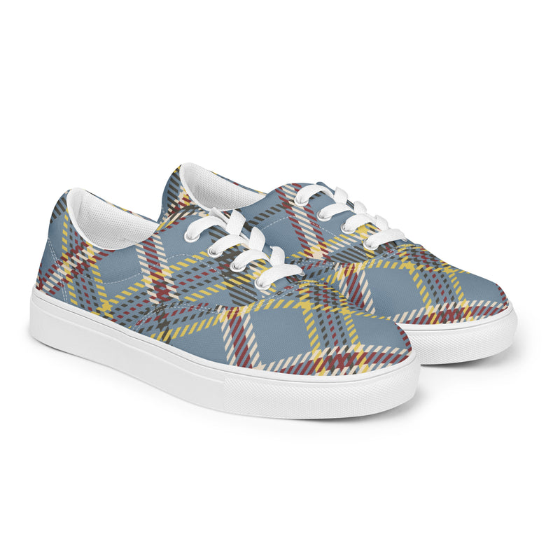 Tartan Men’s lace-up canvas shoes