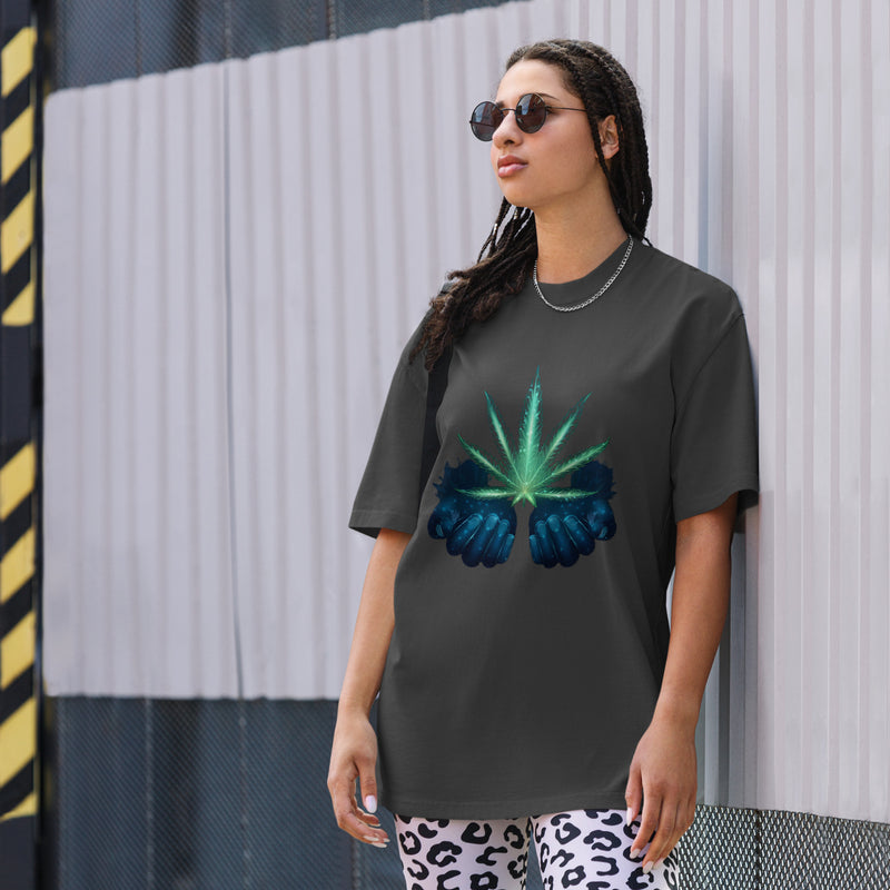 Weed Oversized faded t-shirt