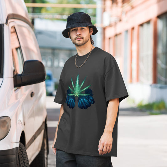 Weed Oversized faded t-shirt