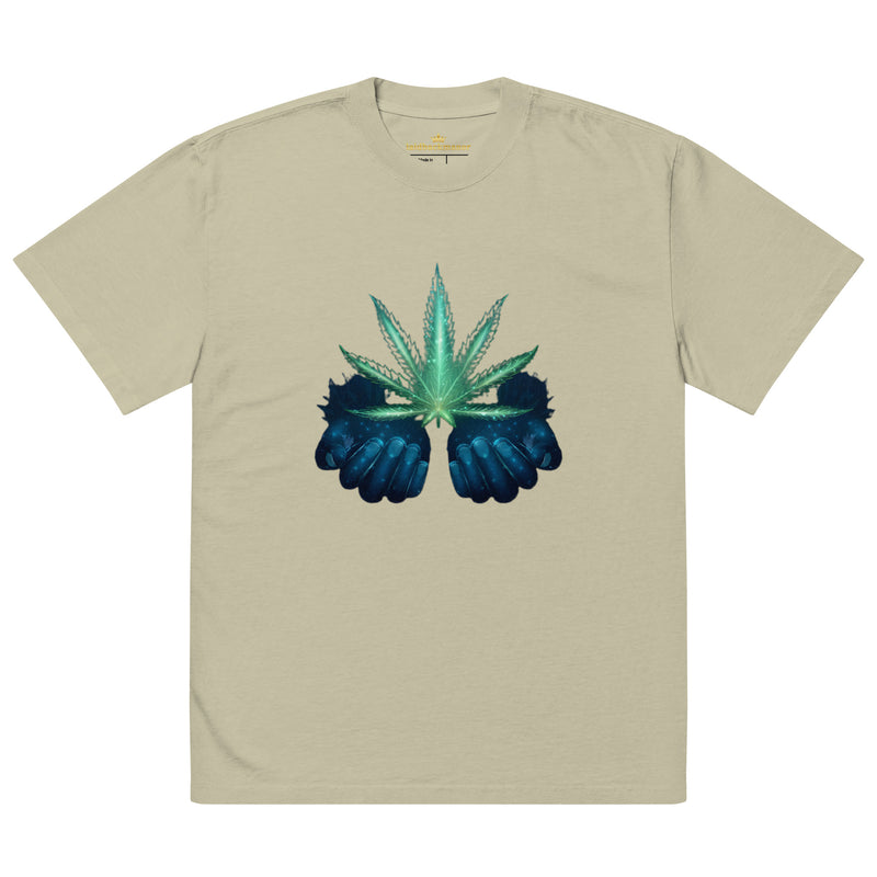 Weed Oversized faded t-shirt