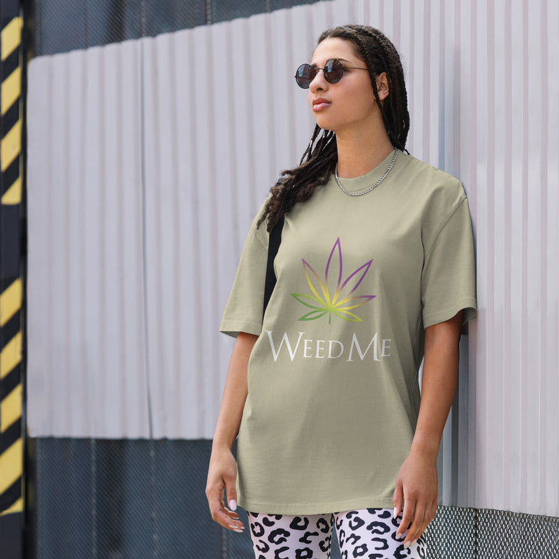 Weed Me Oversized faded t-shirt