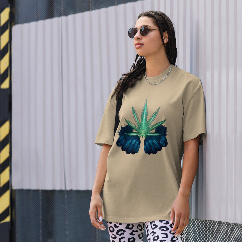 Weed Oversized faded t-shirt