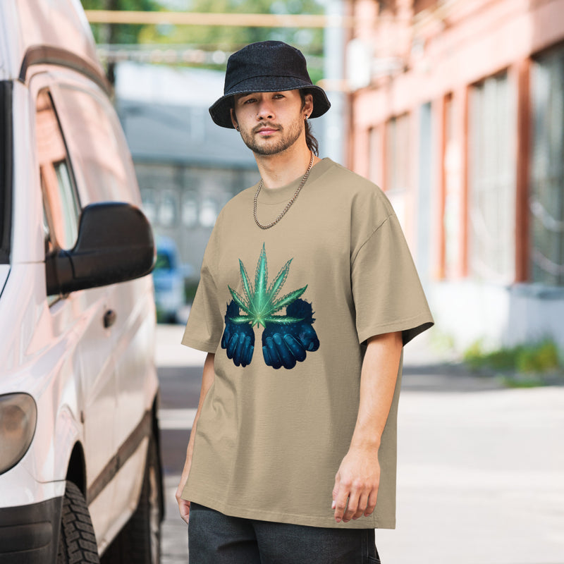 Weed Oversized faded t-shirt