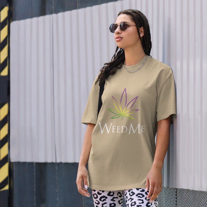 Weed Me Oversized faded t-shirt