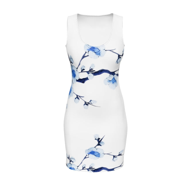 Blue Flower Bodycon dress