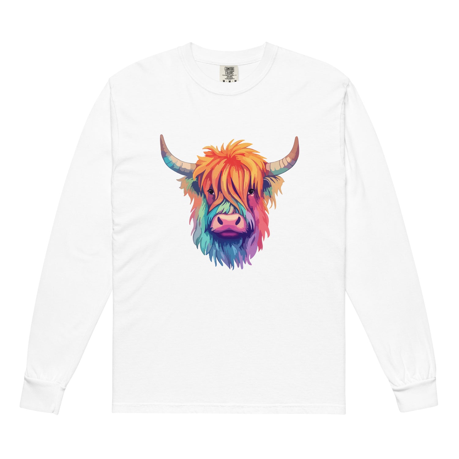 Highland Cow Garment-dyed heavyweight long-sleeve shirt